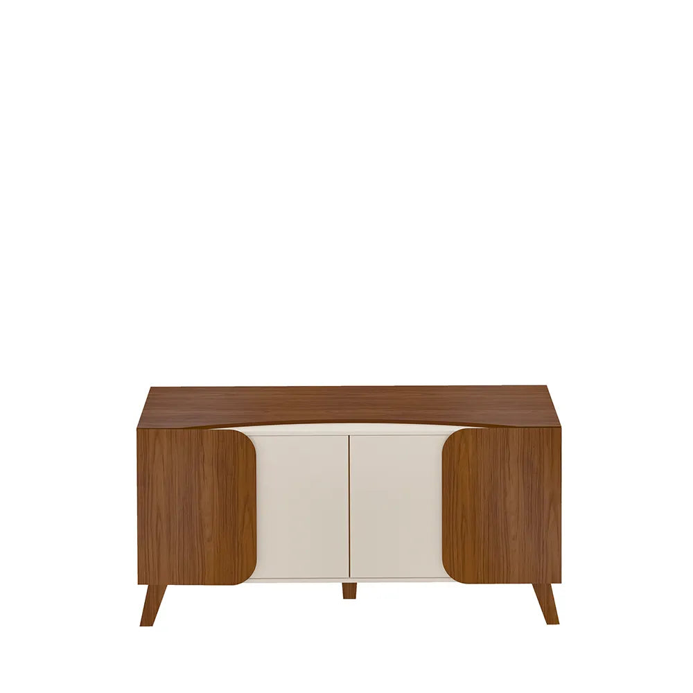 Buffet 4 Portas Nápoles 160 cm - Natural c/ Off White