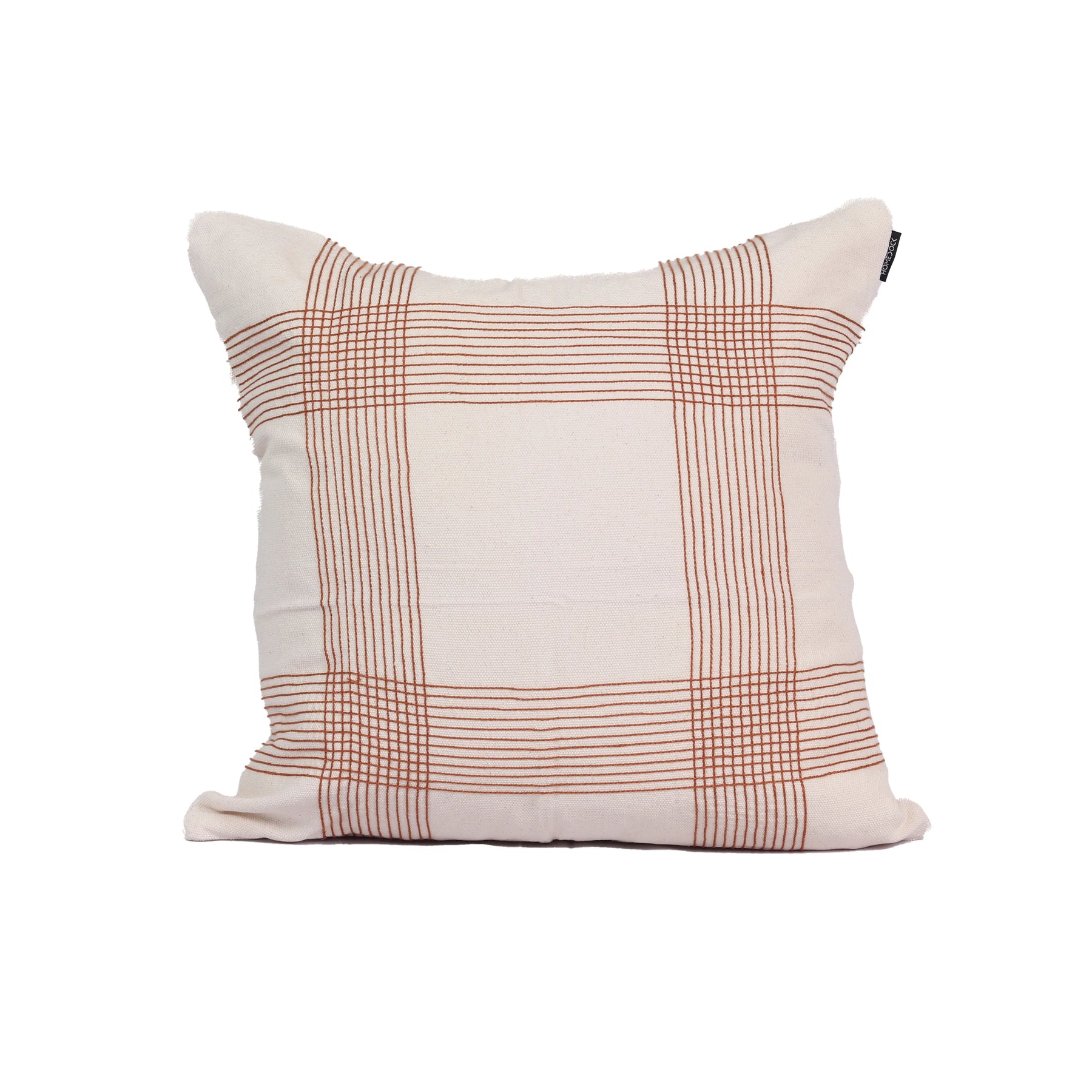 Kit com 3 Capas de Almofadas 1 Manta Prisma - Cru c/ Caramelo