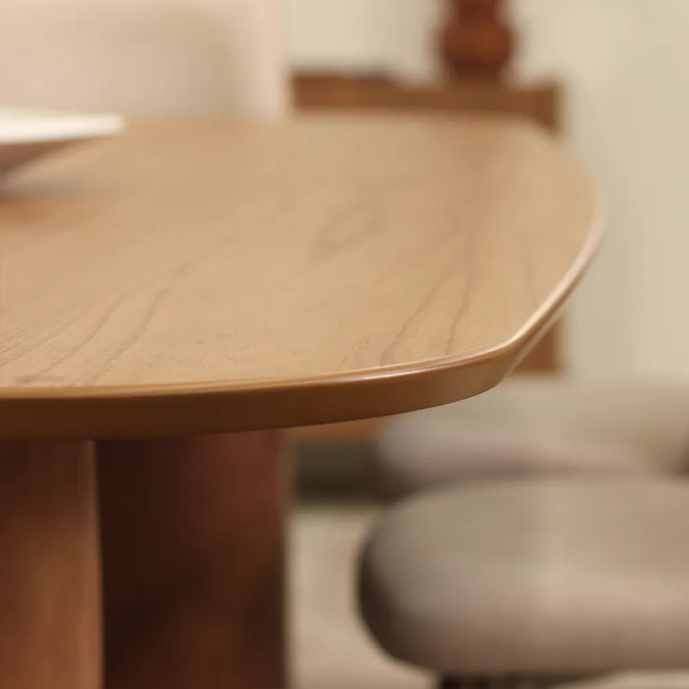 Conjunto de Jantar Mesa Retangular Lintz com 8 Cadeiras Dakota - Canella c/ Caramelo