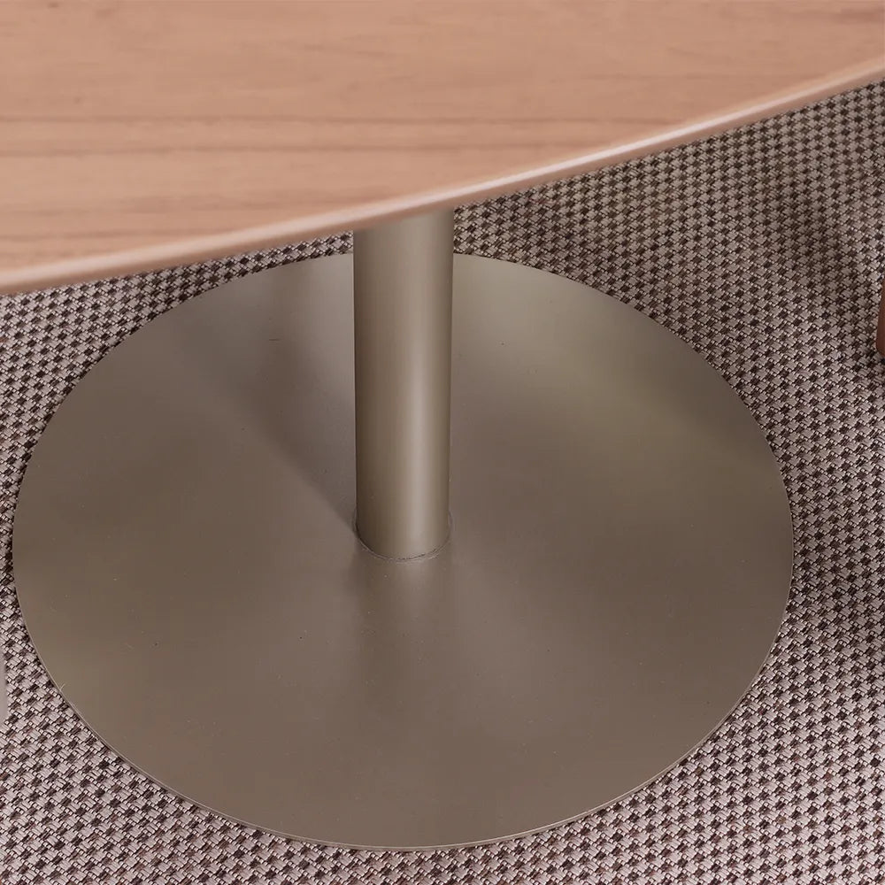 Mesa de Jantar Orgânica para 4 Lugares Kalyx 122 cm - Champanhe c/ Canella