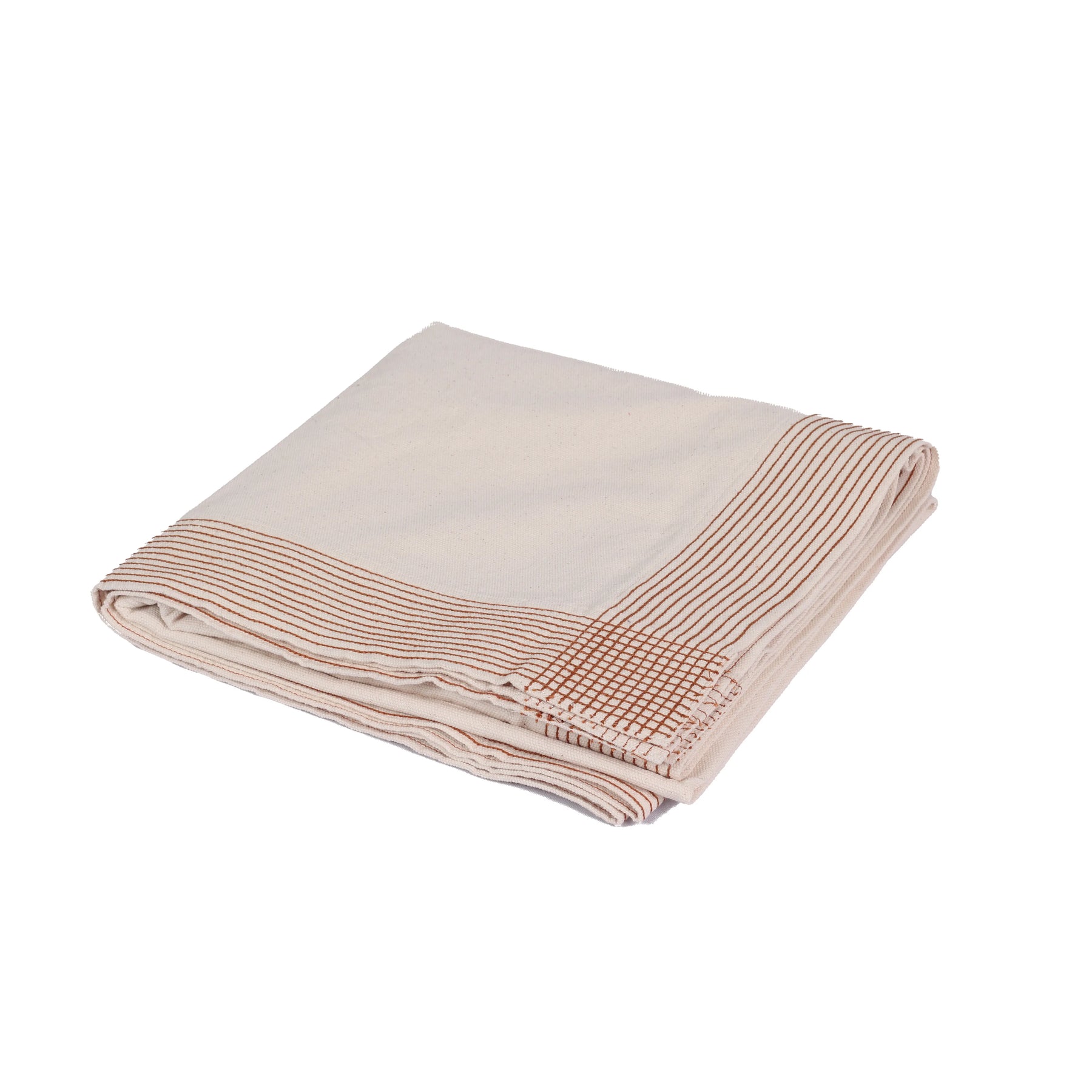 Kit com 3 Capas de Almofadas 1 Manta Prisma - Cru c/ Caramelo