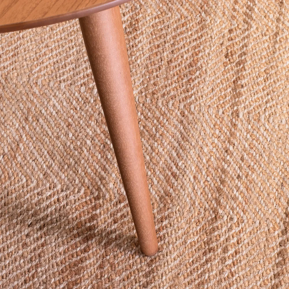 Conjunto de Jantar Mesa Redonda Ollie 2 Cadeiras New Drop - Natural c/ Cinza