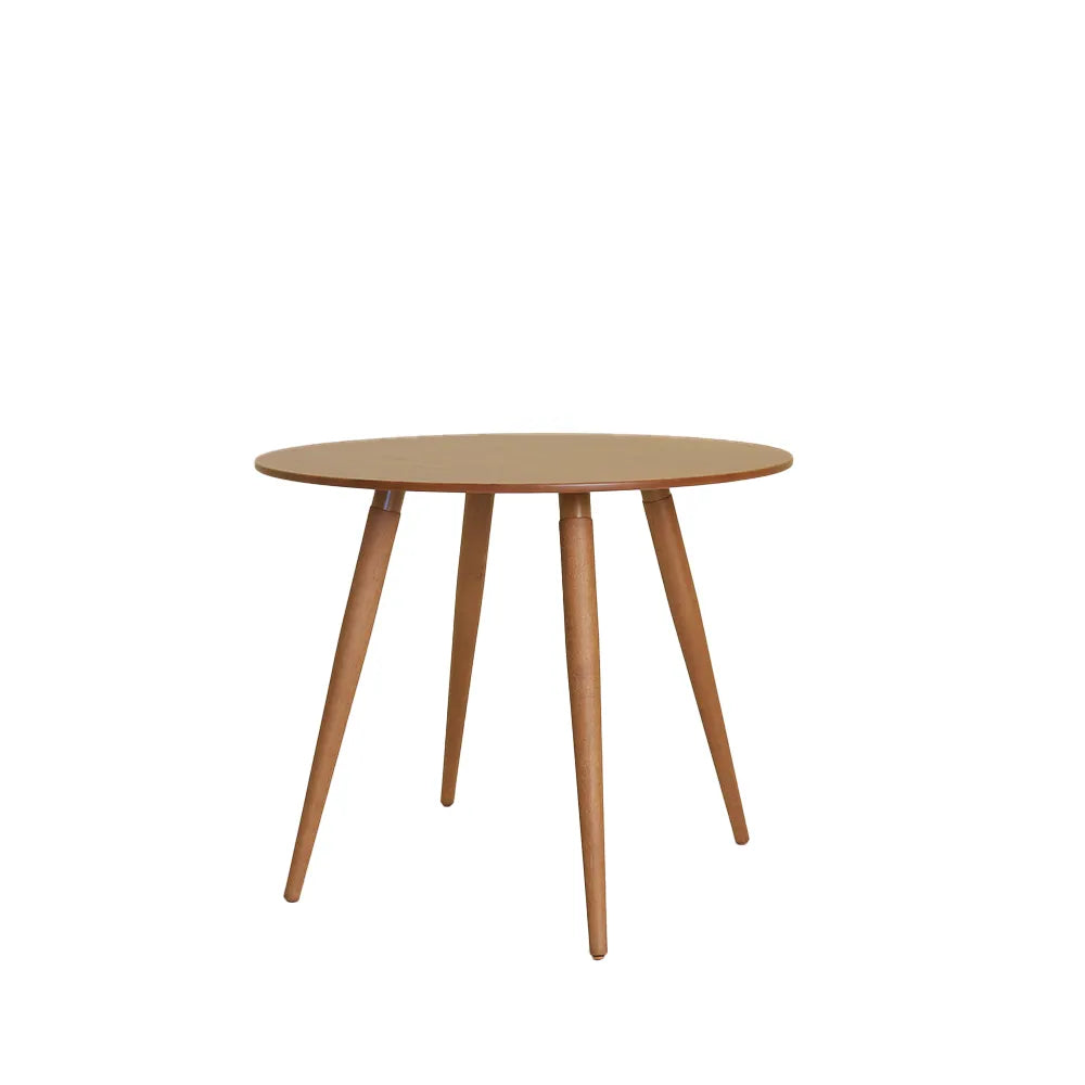 Conjunto de Jantar Mesa Redonda Ollie 2 Cadeiras New Drop - Natural c/ Cinza