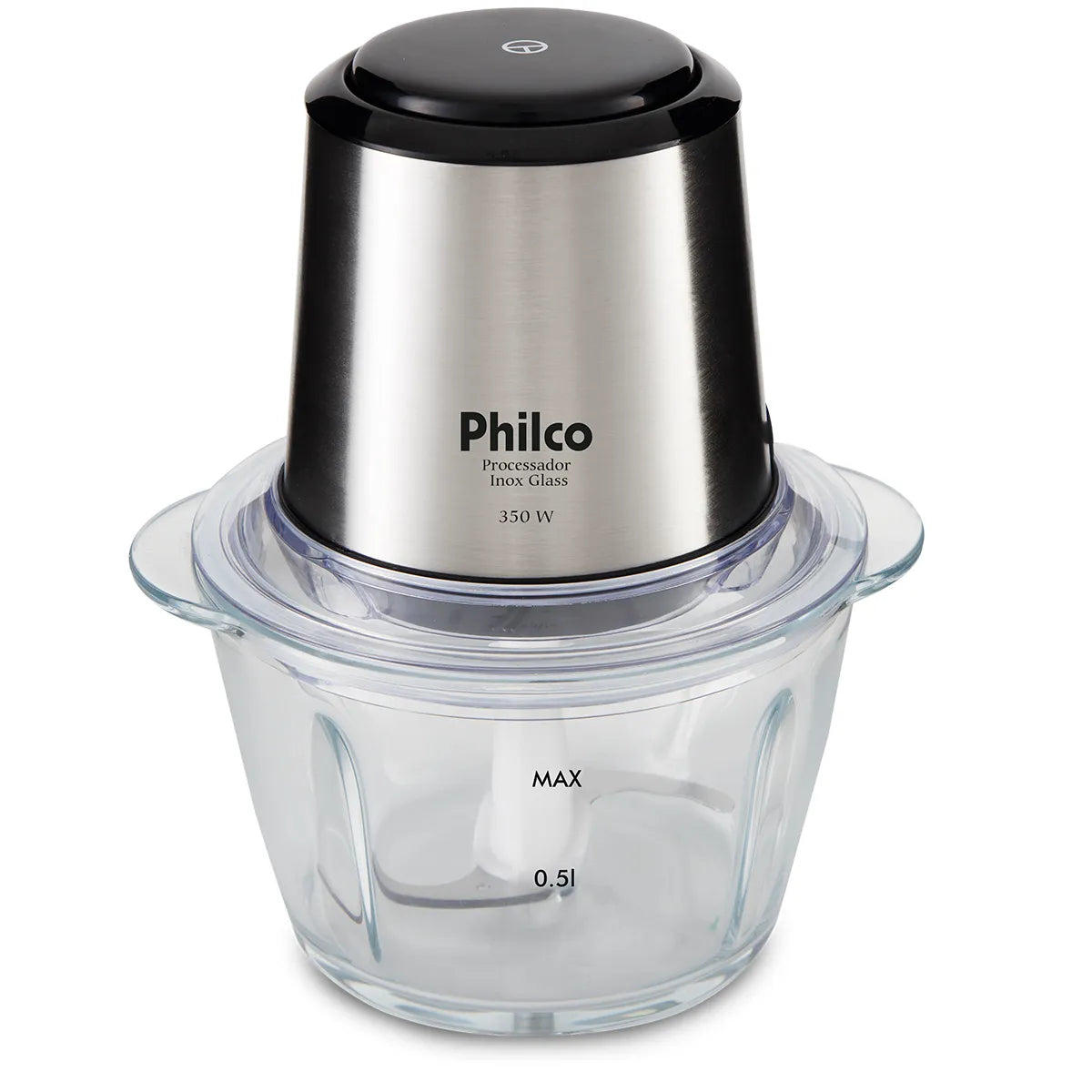 Processador Philco Inox Glass 1,2L 350W Função Pulsar PPS01I