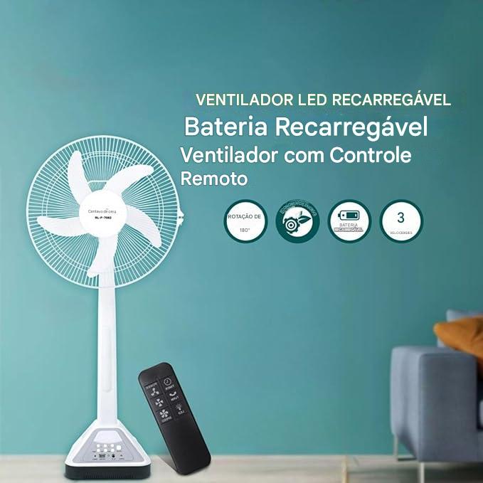 Ventilador de Pedestal de 16 Polegadas com Energia Solar, Velocidade Ajustável e Funcionamento Silencioso
