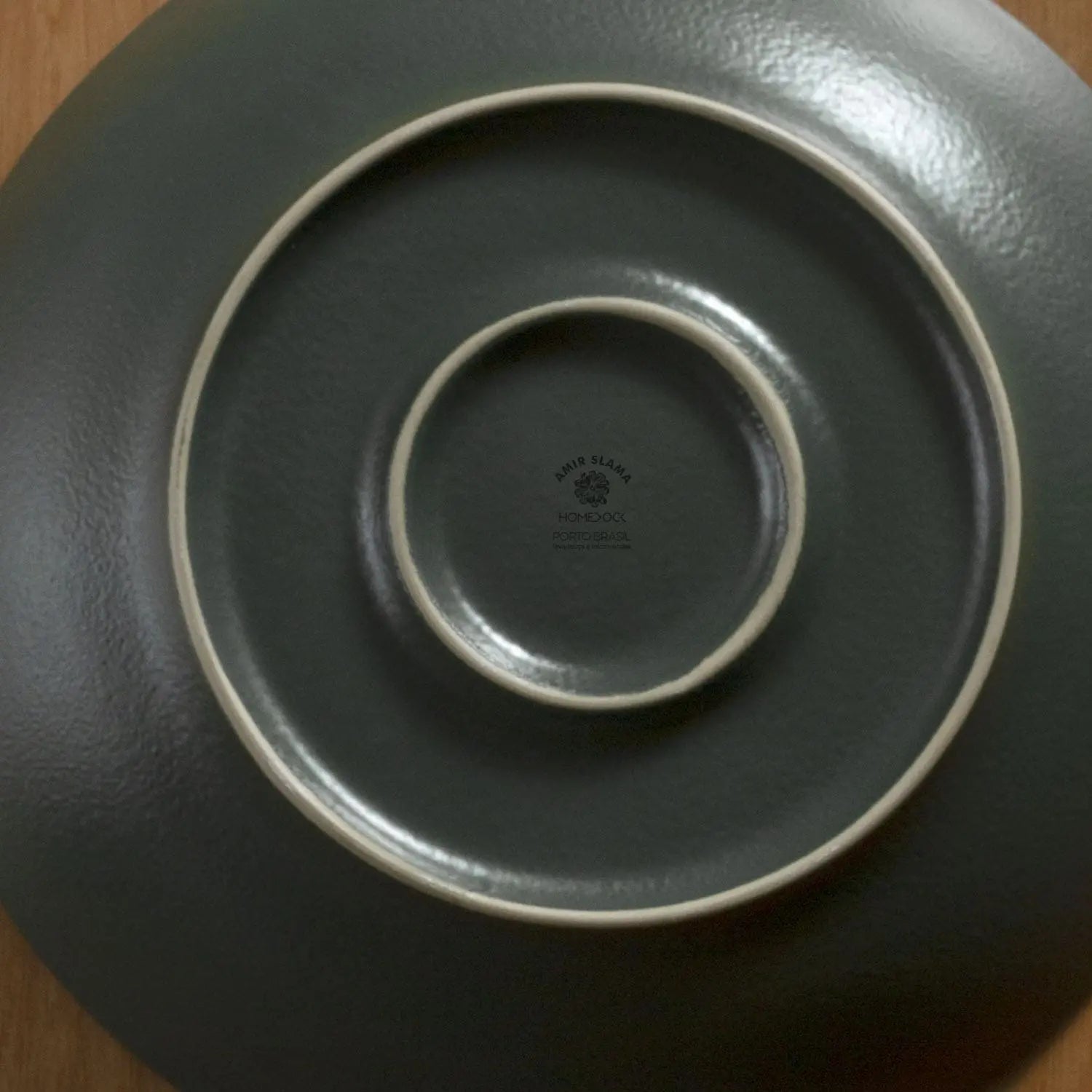 Jogo de 6 Pratos Fundos Orgânico Florear - Verde