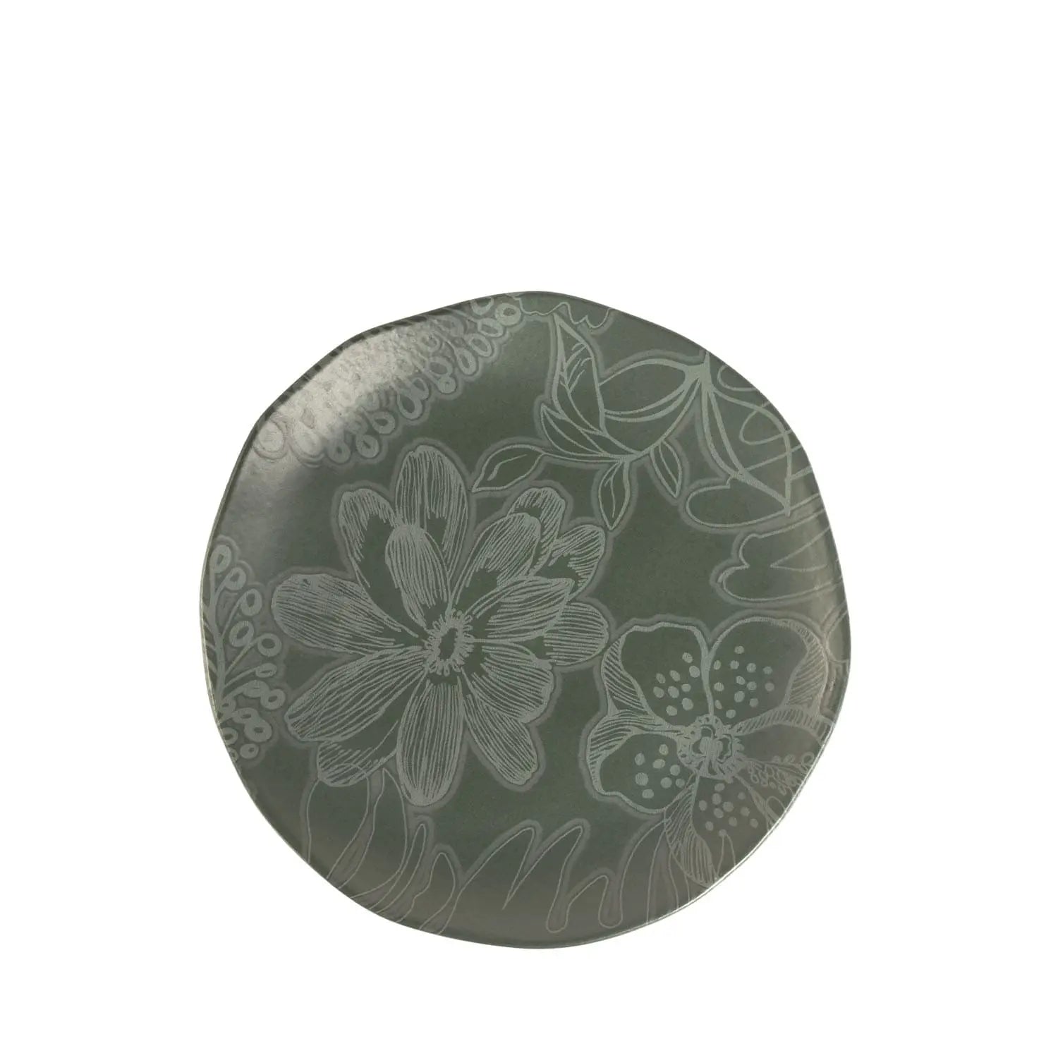 Jogo de 6 Pratos de Sobremesa Orgânico Florear - Verde