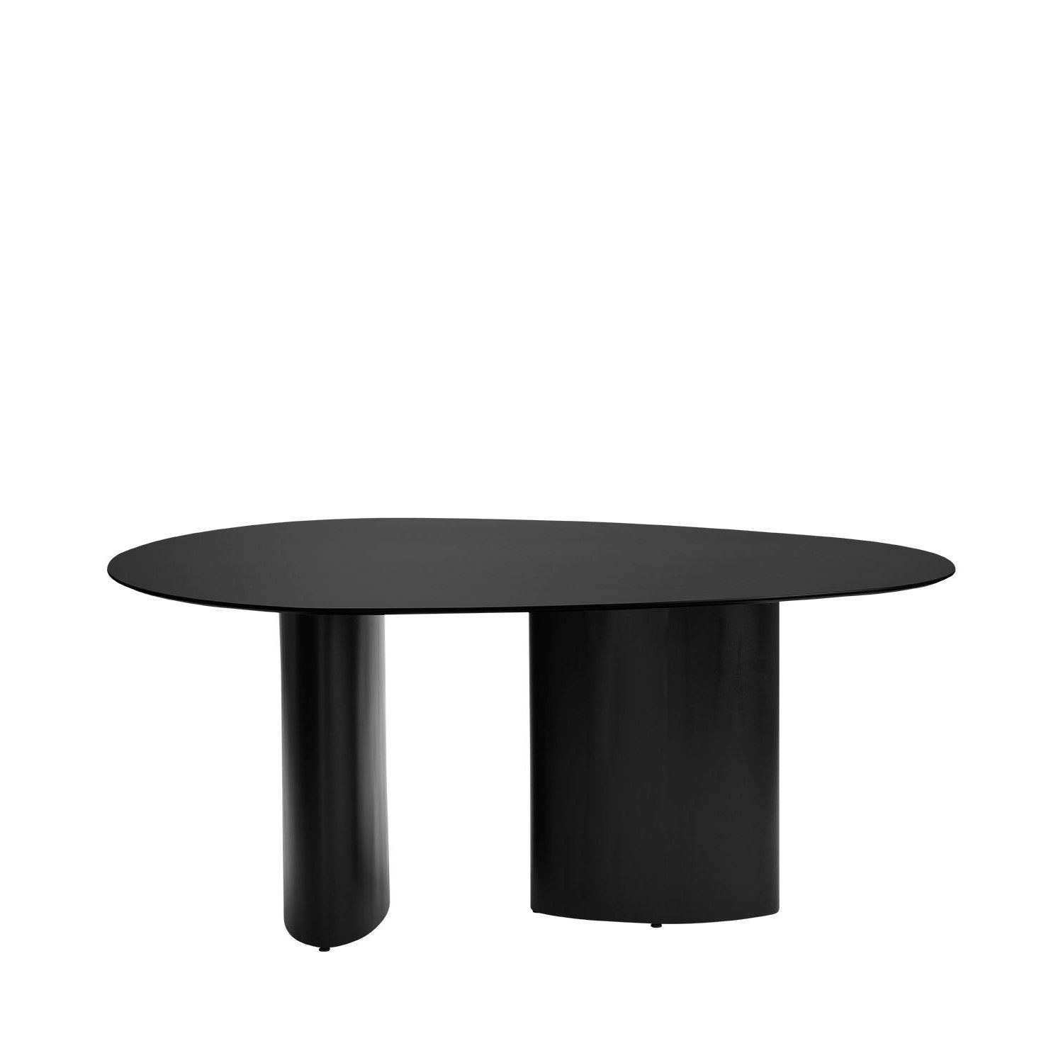 Mesa de Jantar Orgânica para 6 Lugares Gaya 180 cm - Preto Fosco
