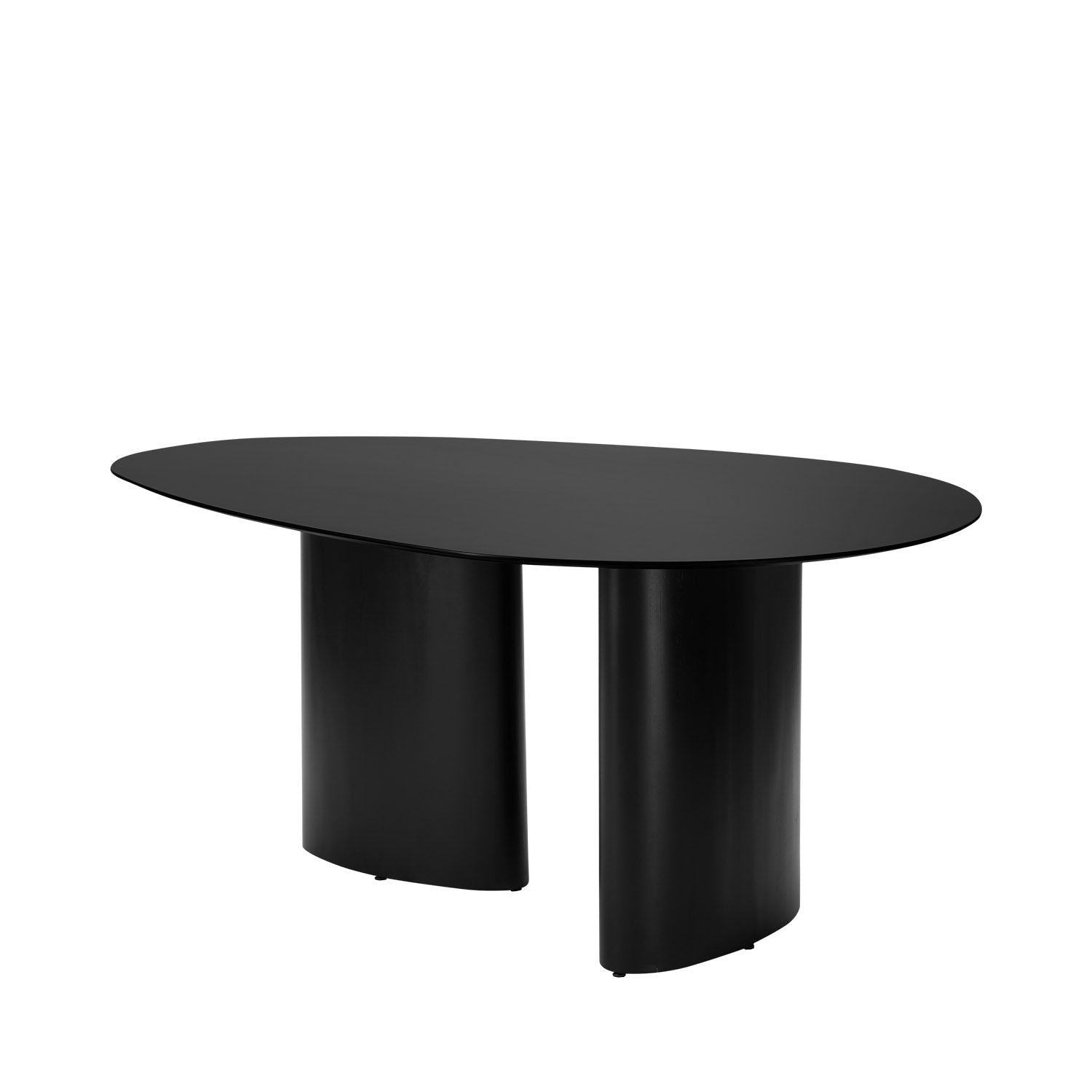 Mesa de Jantar Orgânica para 6 Lugares Gaya 180 cm - Preto Fosco