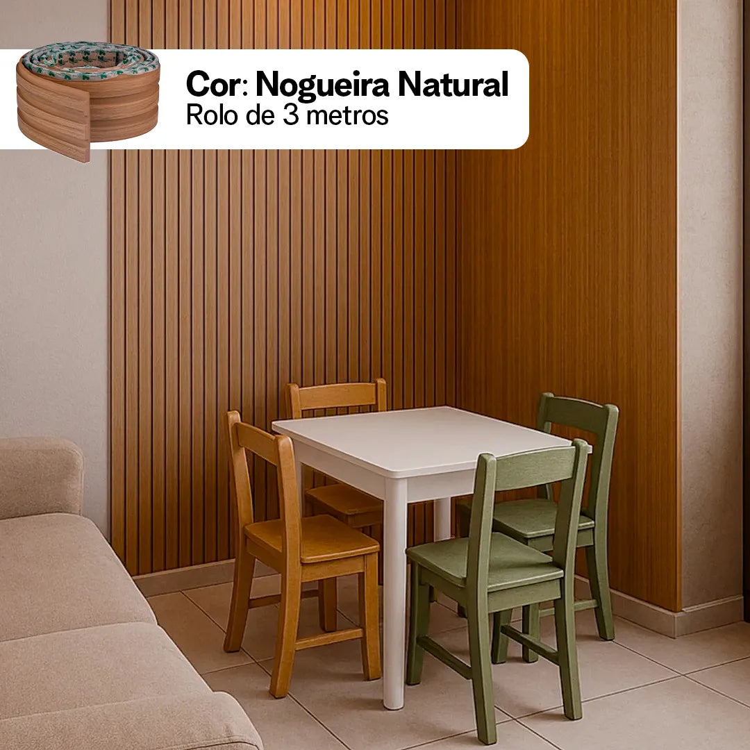 Kit Painel Ripado Autocolante 3M Laminado