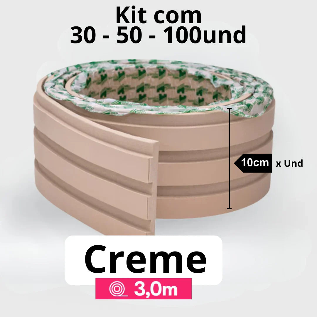 Kit Painel Ripado Autocolante 3M Laminado