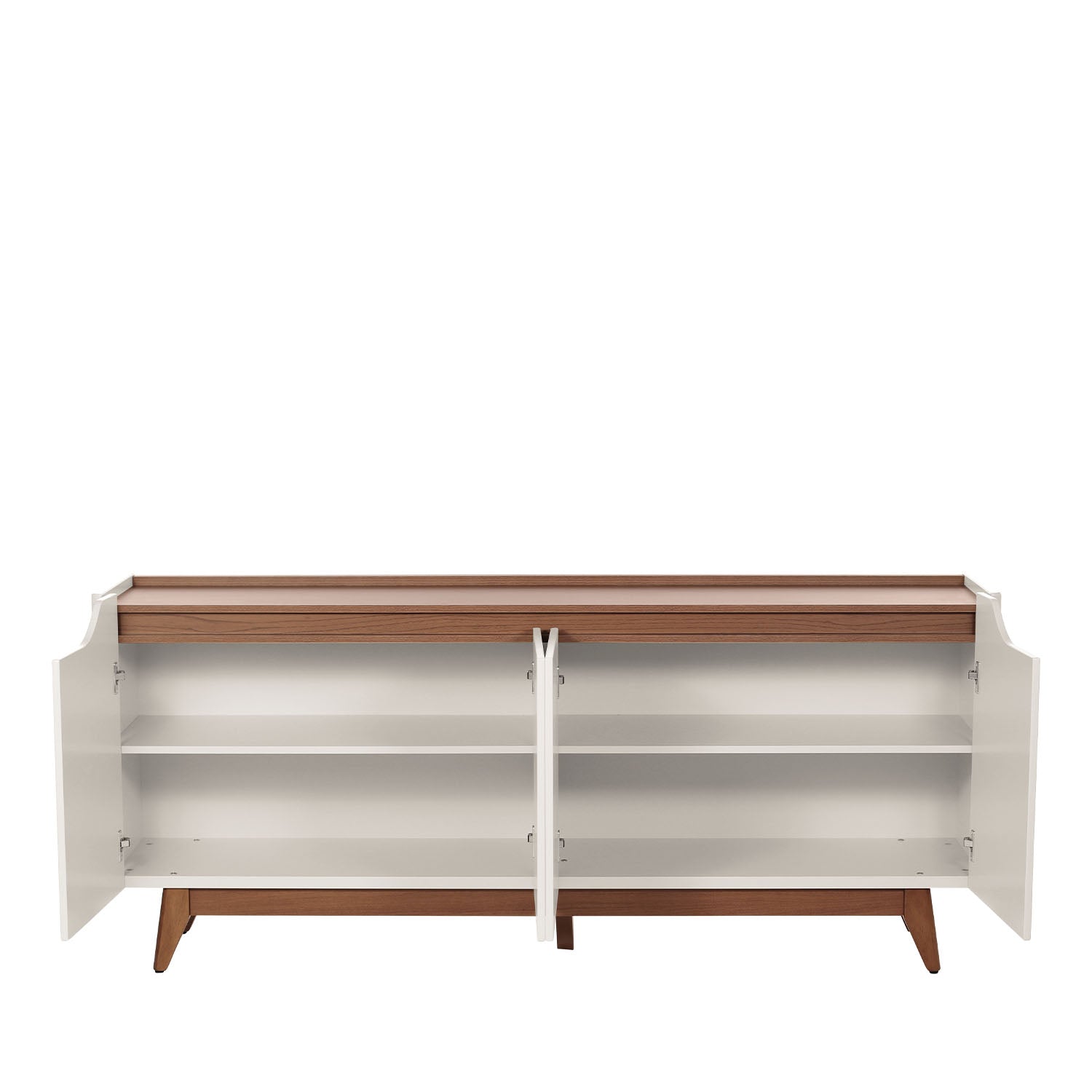 Buffet 4 Portas 2 Prateleiras Pulse 180 cm - Canella c/ Off White Fosco