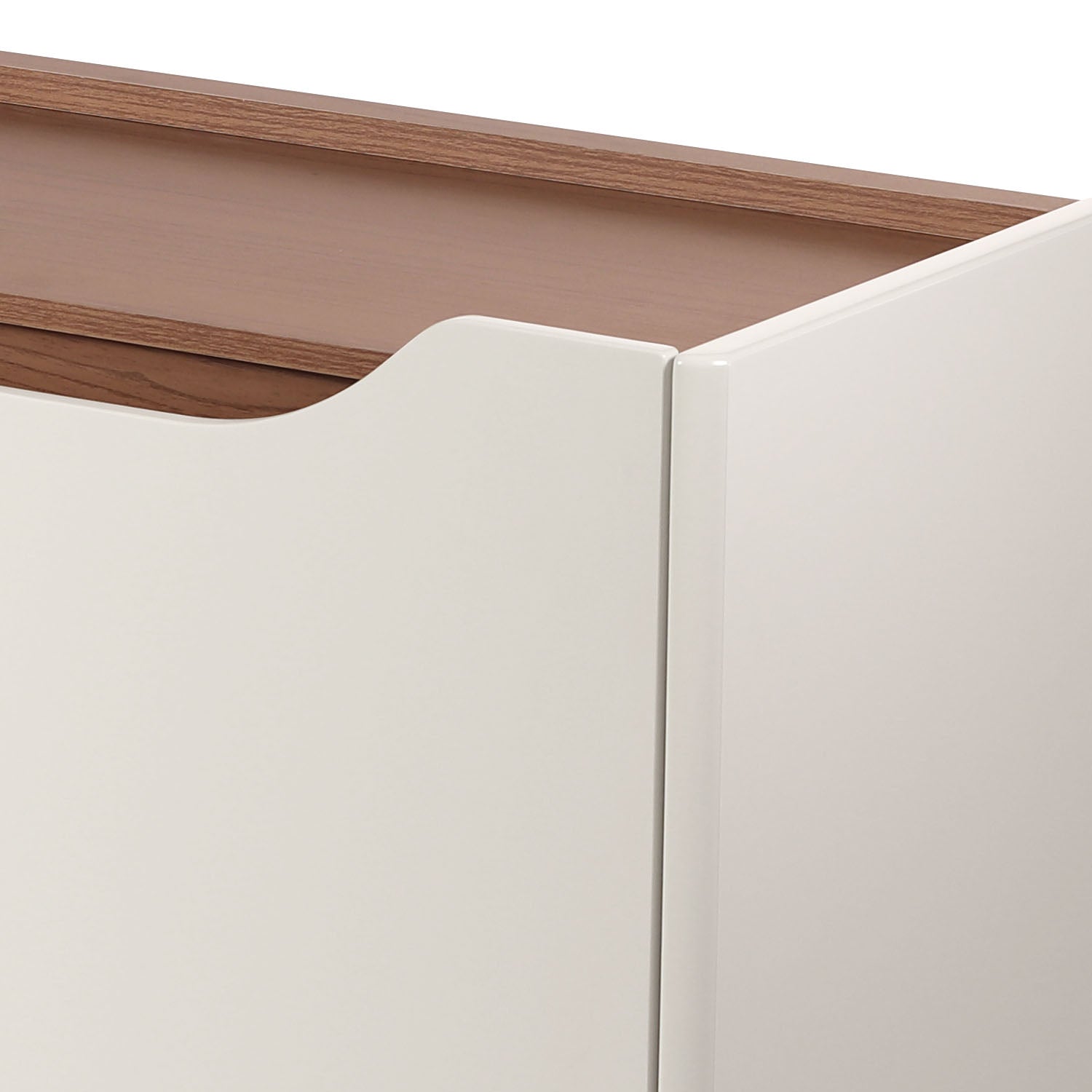 Buffet 4 Portas 2 Prateleiras Pulse 180 cm - Canella c/ Off White Fosco