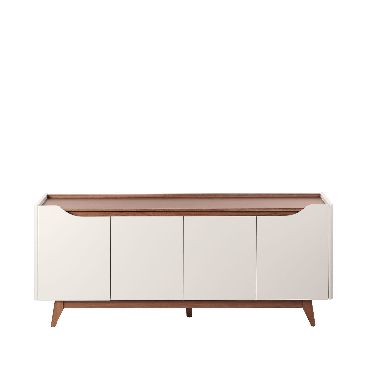 Buffet 4 Portas 2 Prateleiras Pulse 180 cm - Canella c/ Off White Fosco