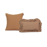 Kit com 2 Capas de Almofadas Plissê - Caramelo