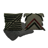 Kit com 2 Capas de Almofadas Líria - Verde c/ Marrom