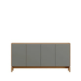 Buffet 4 Portas 1 Gaveta Amsterdã 165 cm - Natural c/ Verde