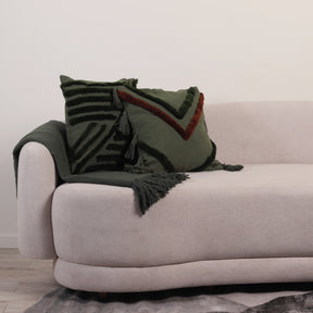 Kit com 2 Capas de Almofadas Líria - Verde c/ Marrom