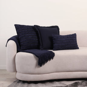 Kit com 3 Capas Almofadas 1 Manta Liana - Azul