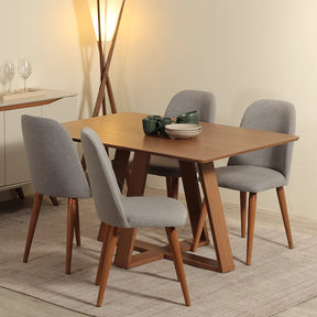 Mesa de Jantar Retangular para 4 Lugares Avena 135 cm - Canella
