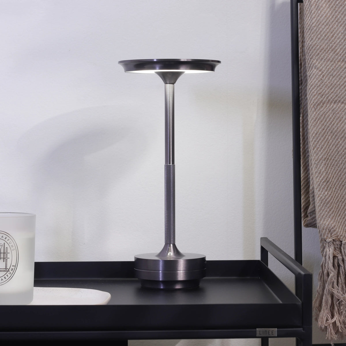 Luminária de Mesa Sem Fio Mark 28 cm - Cinza