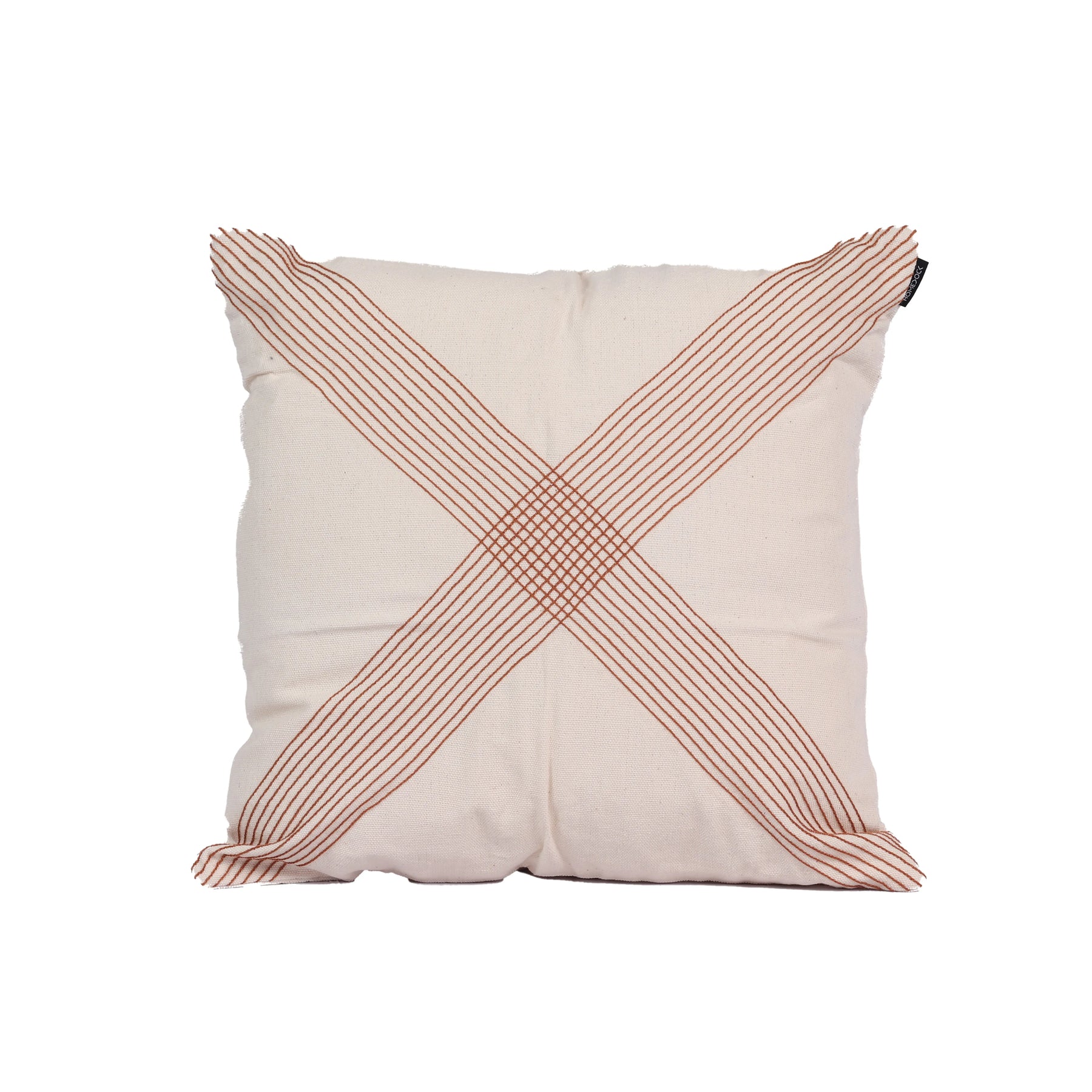 Kit com 3 Capas de Almofadas 1 Manta Prisma - Cru c/ Caramelo