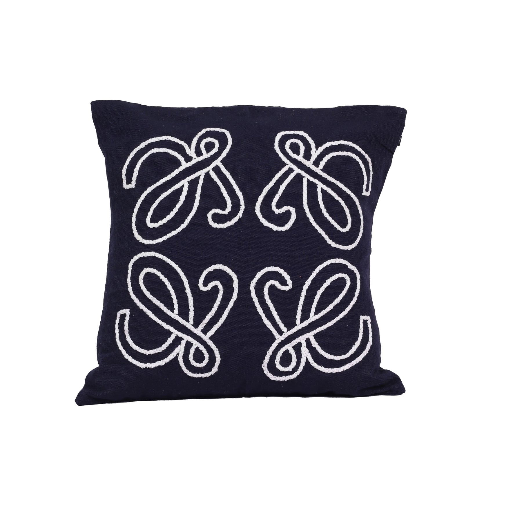 Kit com 2 Capas de Almofadas 1 Manta Cordel - Azul c/ Cru