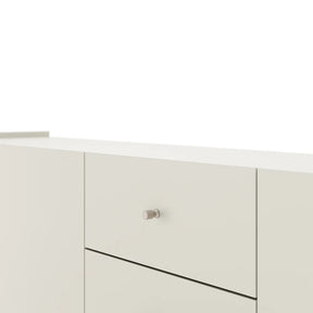 Buffet 3 Portas 3 Gavetas Jasper 184 cm - Off White c/ Champanhe