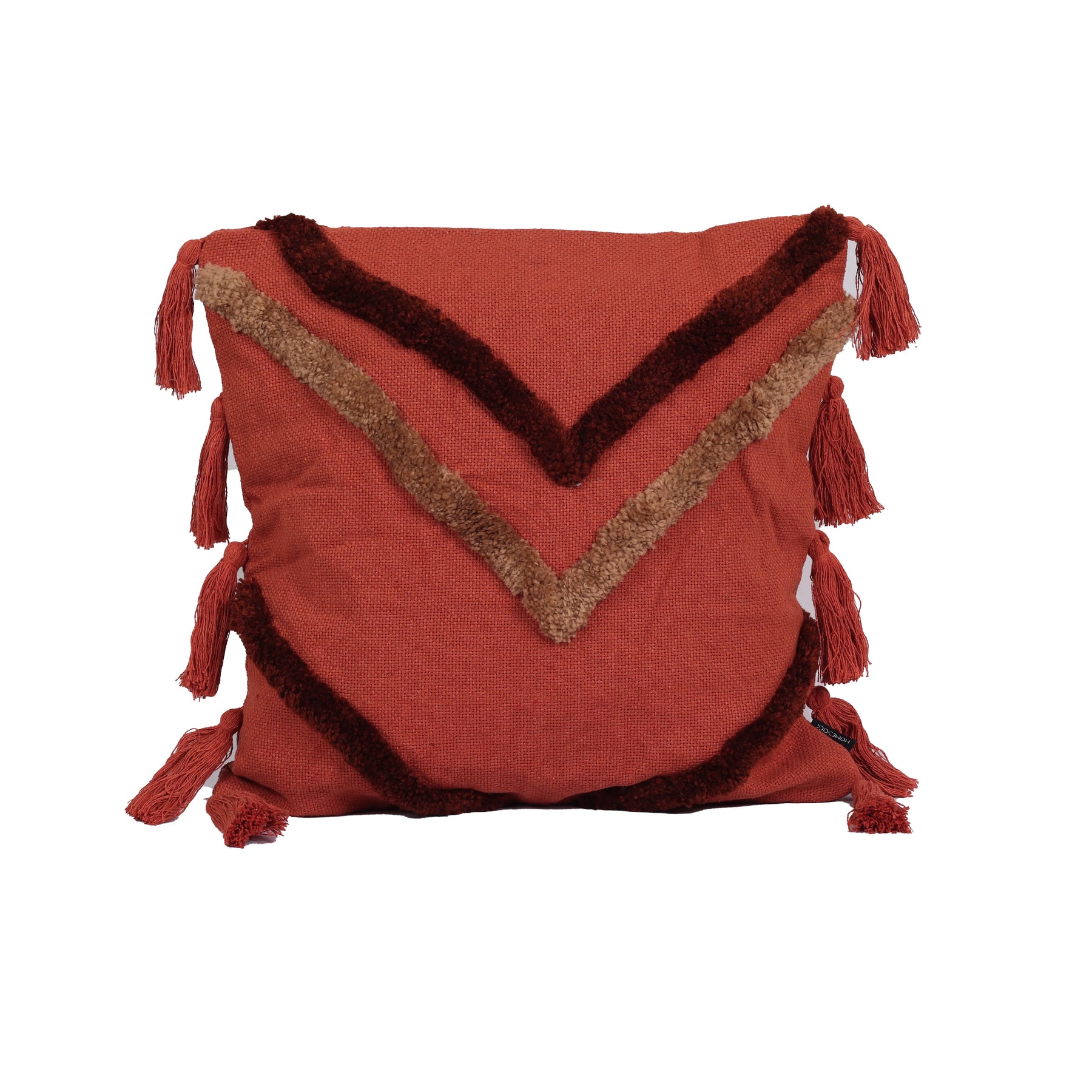 Kit com 2 Capas de Almofadas 1 Manta Líria - Terracota c/ Caramelo