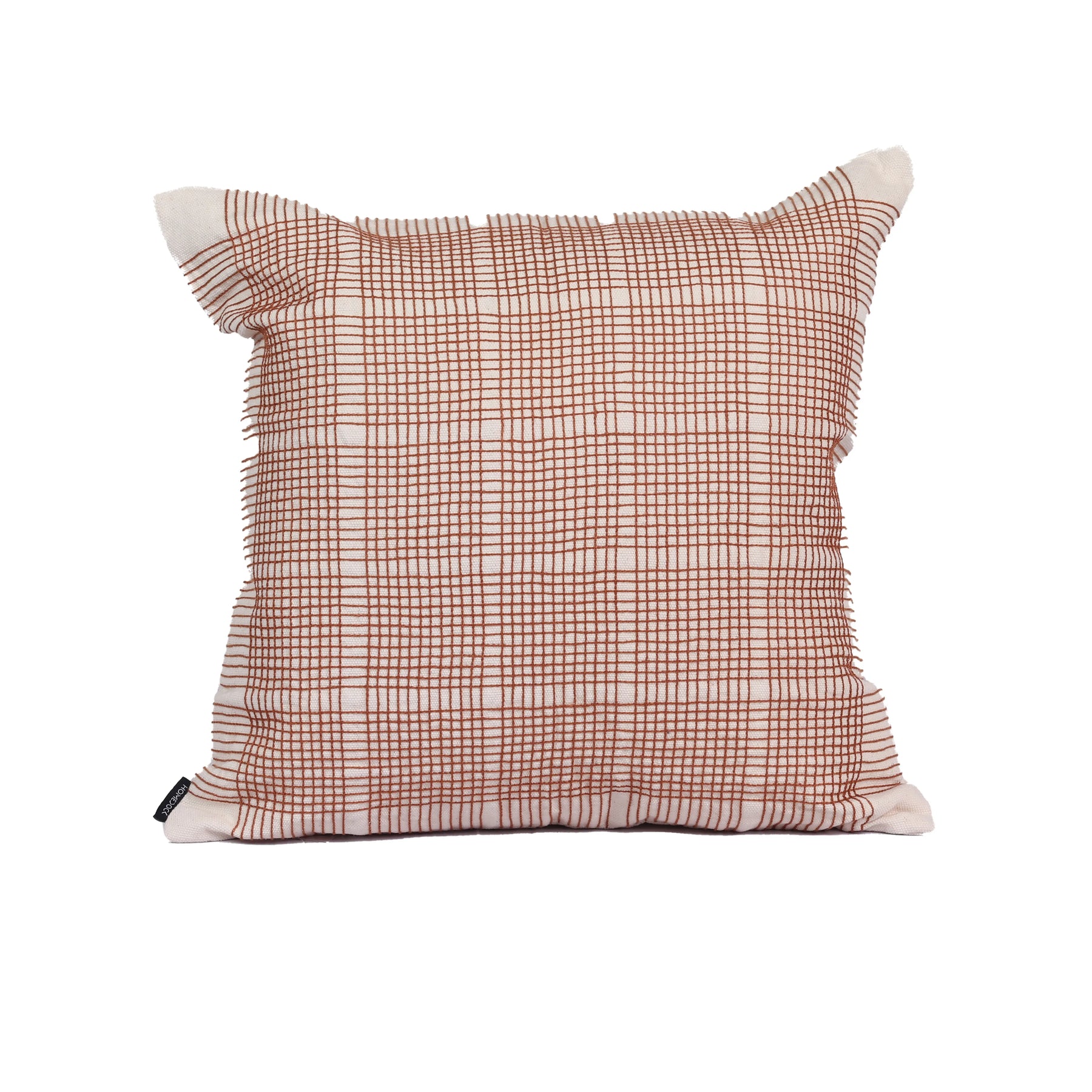 Kit com 3 Capas de Almofadas 1 Manta Prisma - Cru c/ Caramelo