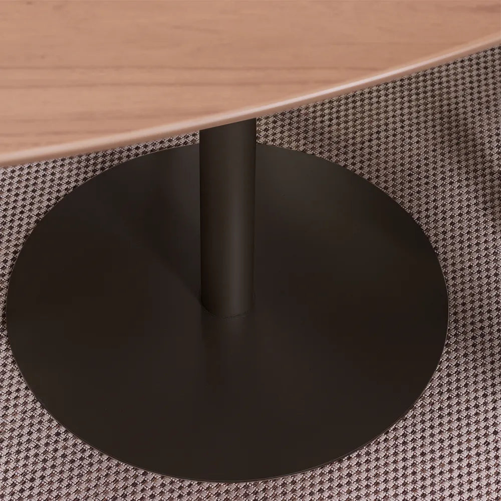 Mesa de Jantar Orgânica para 4 Lugares Kalyx 122 cm - Preto c/ Canella