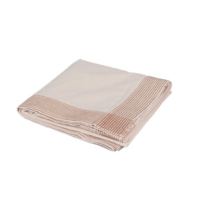 Kit com 3 Capas de Almofadas 1 Manta Prisma - Cru c/ Caramelo