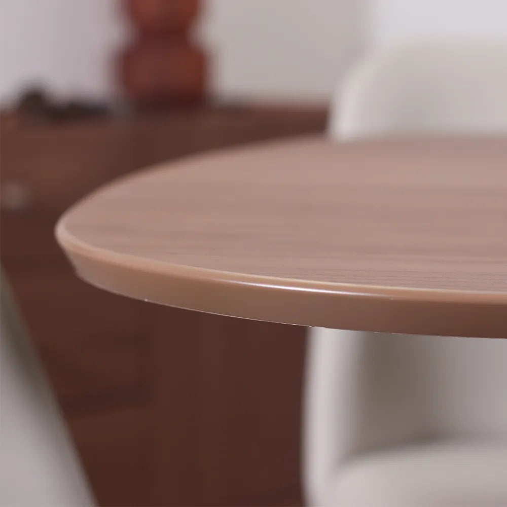 Mesa de Jantar Orgânica para 4 Lugares Kalyx 122 cm - Champanhe c/ Canella