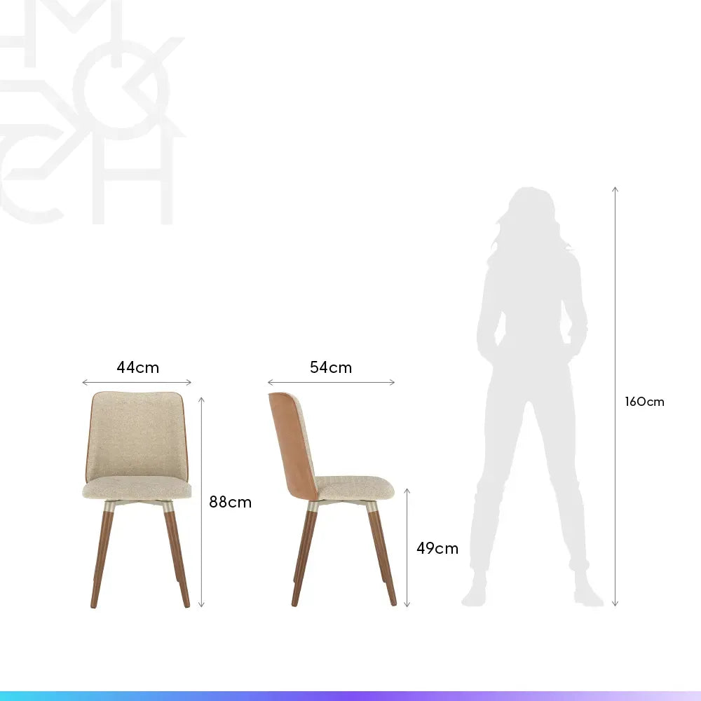 Conjunto de Jantar Mesa Retangular Lintz 8 Cadeiras Giratória Dakota - Canella c/ Caramelo