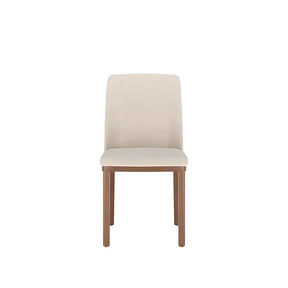 Conjunto de Jantar Mesa Retangular com Vidro 8 Cadeiras Kalina - Canella c/ Off White