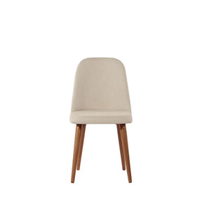 Conjunto de Jantar Mesa Redonda Ollie 2 Cadeiras New Drop - Natural c/ Off White