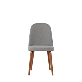 Conjunto de Jantar Mesa Redonda Ollie 2 Cadeiras New Drop - Natural c/ Cinza