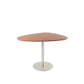 Conjunto de Jantar Mesa Orgânica Kalyx 4 Cadeiras Lara - Champanhe c/ Canella - PU Off White