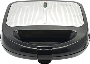 Sanduicheira e Grill Elétrica Antiaderente Preto 3 em 1 850W Compacta e Versátil