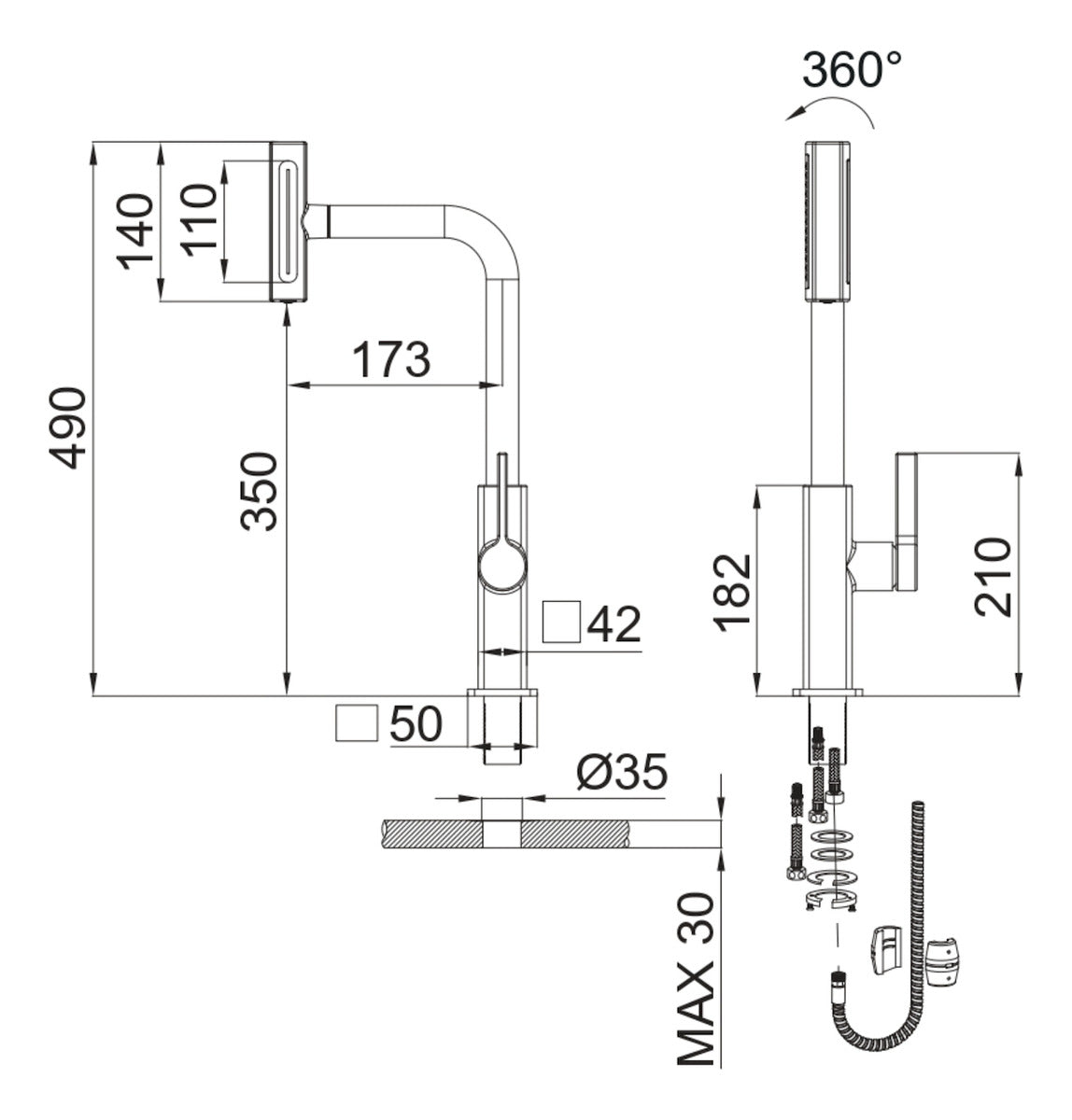 Torneira Misturador Gourmet Cozinha Monocomando Aço Escovado