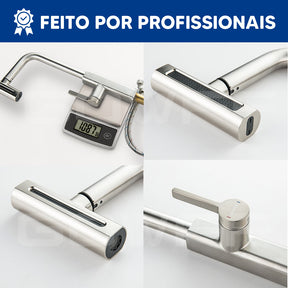 Torneira Misturador Gourmet Cozinha Monocomando Aço Escovado