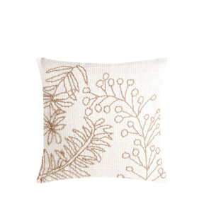 Kit com 3 Almofadas Florear 45 x 45 cm - Cru c/ Caramelo