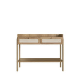 Aparador 2 Gavetas Ander 103 cm - Mel c/ Palhinha - Dourado