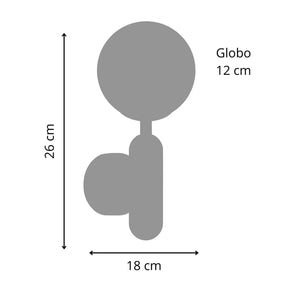 Arandela de Parede Belgravia Ouro Velho 26 cm