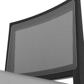 Banqueta Marla - Linho Cinza Mescla c/ Madeira Preta