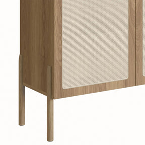 Buffet 3 Portas 2 Gavetas Ander 183 cm - Mel c/ Palhinha - Dourado