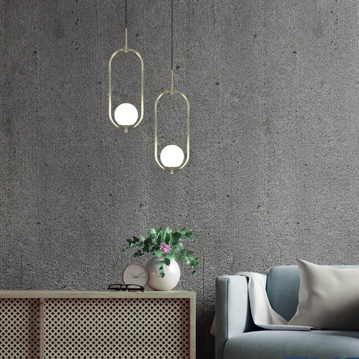 Pendente Wimbledon Cromado 43 cm