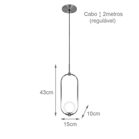 Pendente Wimbledon Ouro Velho 43 cm