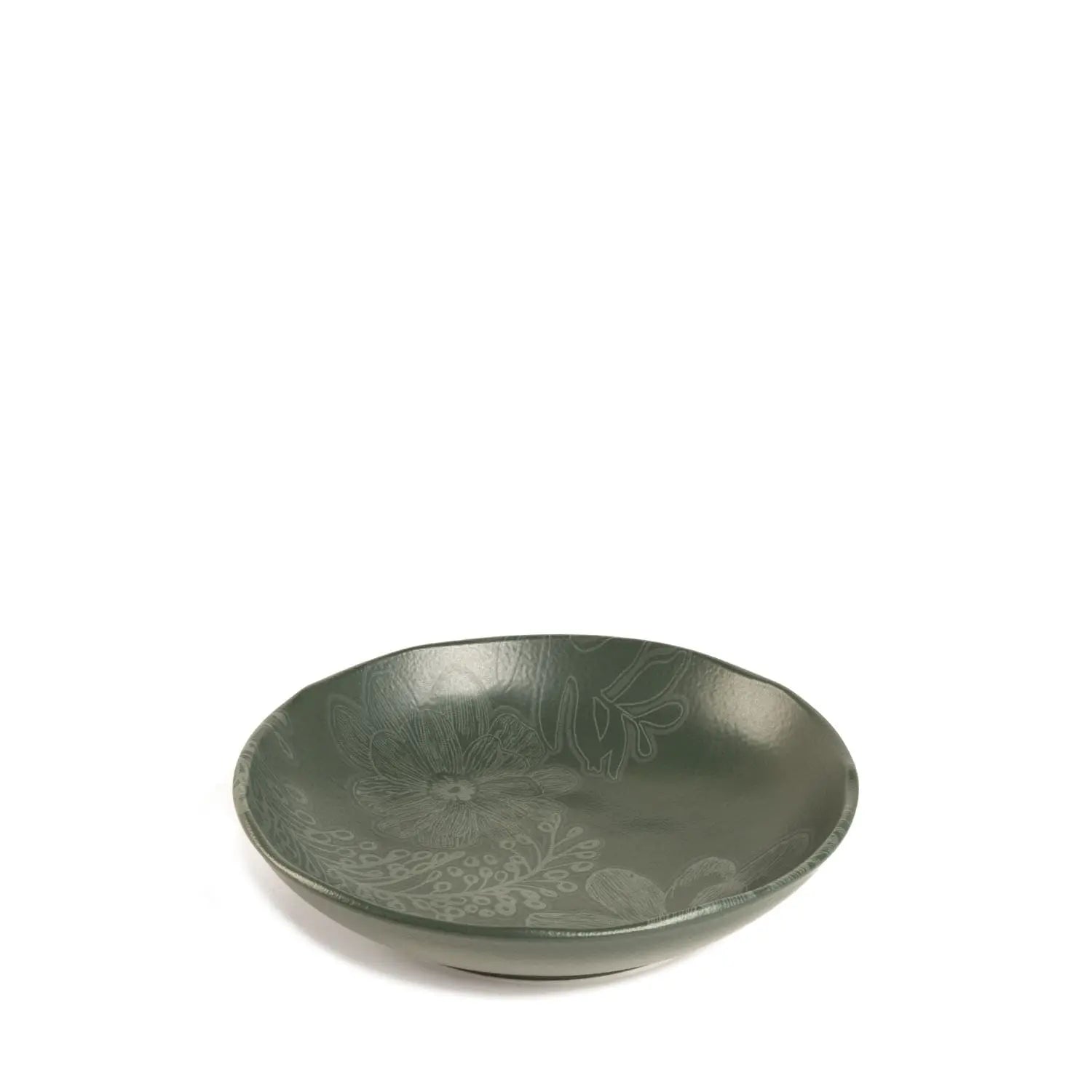 Jogo de 6 Pratos Fundos Orgânico Florear - Verde