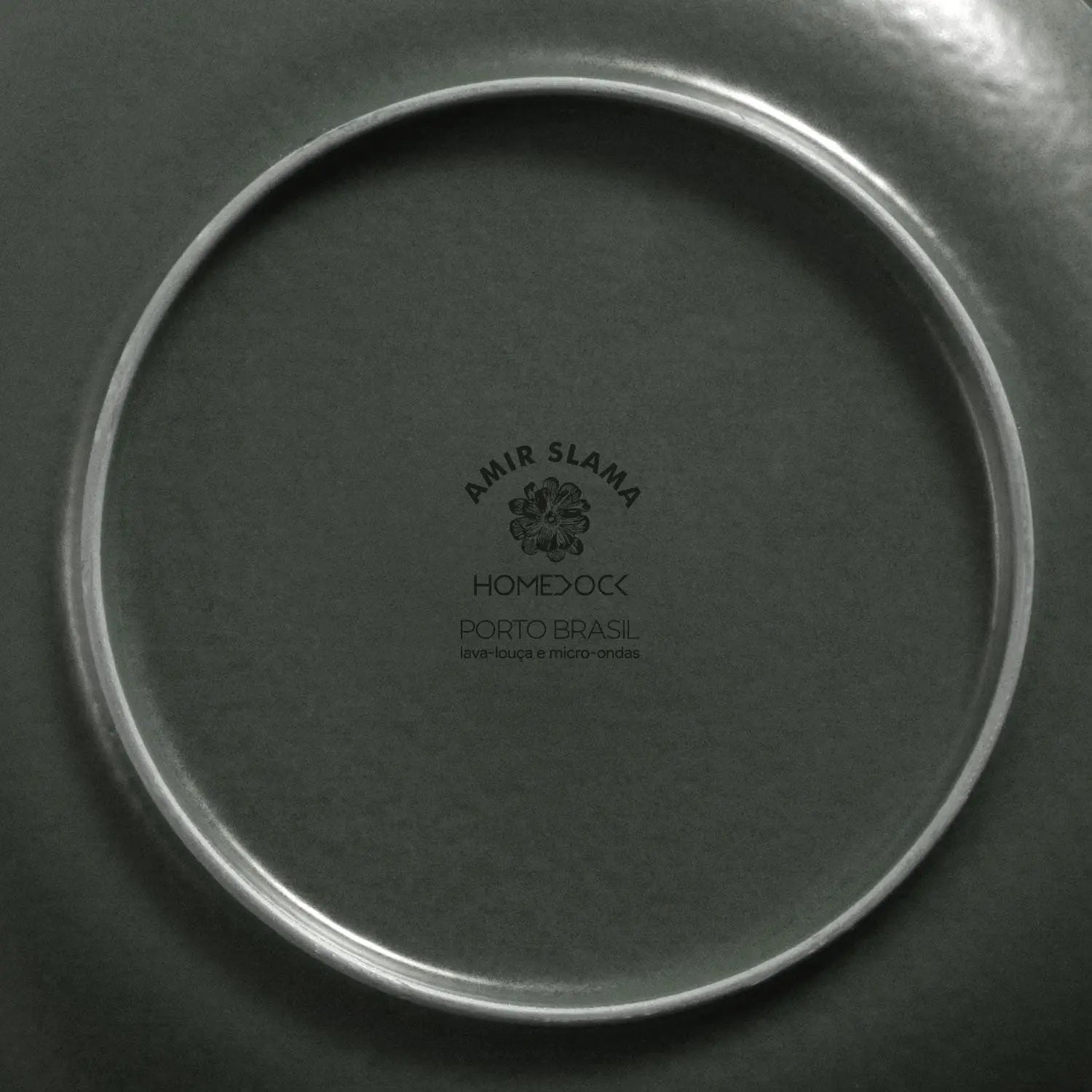 Jogo de 6 Pratos de Sobremesa Orgânico Florear - Verde